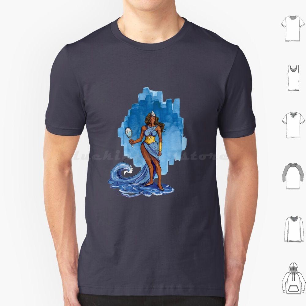Yemanja Queen Of The Waters T Shirt 6xl Cotton Cool Tee Yemanja Iemanjá Sea Water River Ocean Blue Ioruba Candomble Orixa S