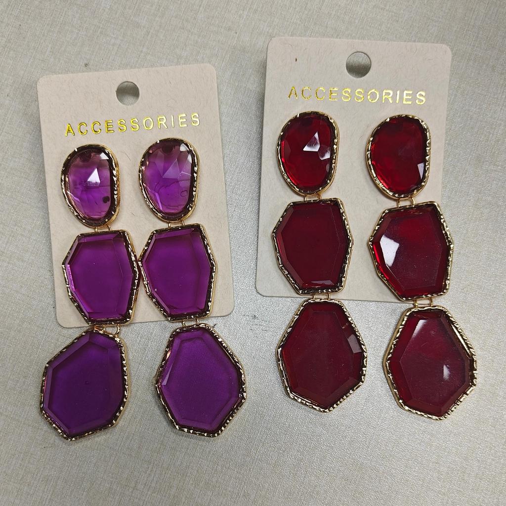 Irregular Drop Earrings for Women Geometry Resin Dangle Earring Jewelry Accessories