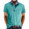 Mens Summer Short Sleeve Polo Shirt Casual Top