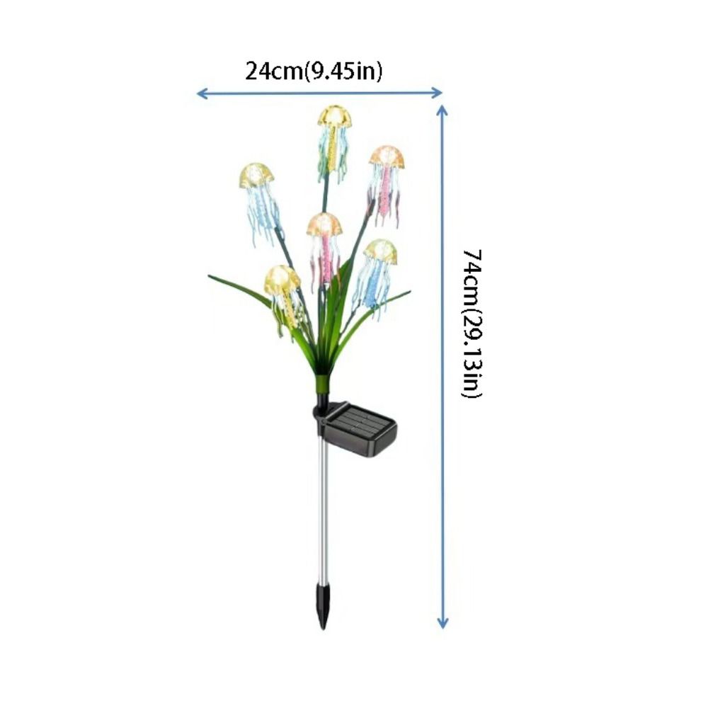 LED Solar Garden Lights Waterproof Decorative Jellyfish Light Solar Powered Ground Plug Garden Decoration Lights Patio