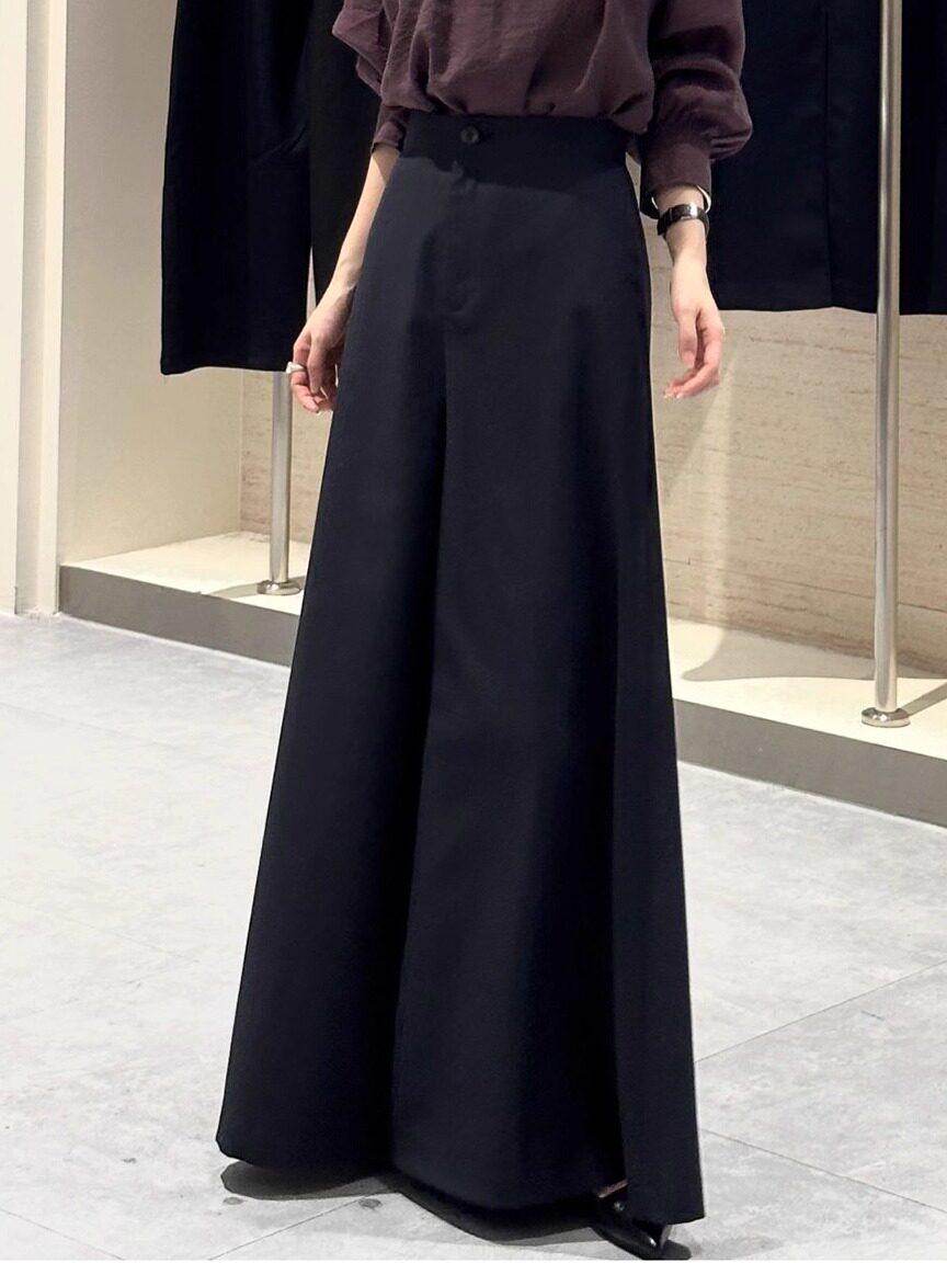 

Plus Size Women s Early Autumn Outfit: Flowy Ribbon Top & High-Waisted Wide-Leg Pants Suit Set XXL (suggested 130-145 lbs)
