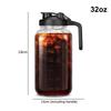 Glass Pitchers With Lid, 32/64 Oz Sun Tea Pitcher, Half Gallon Mason Jar Pitcher With Wide Mouth Airtight Lid