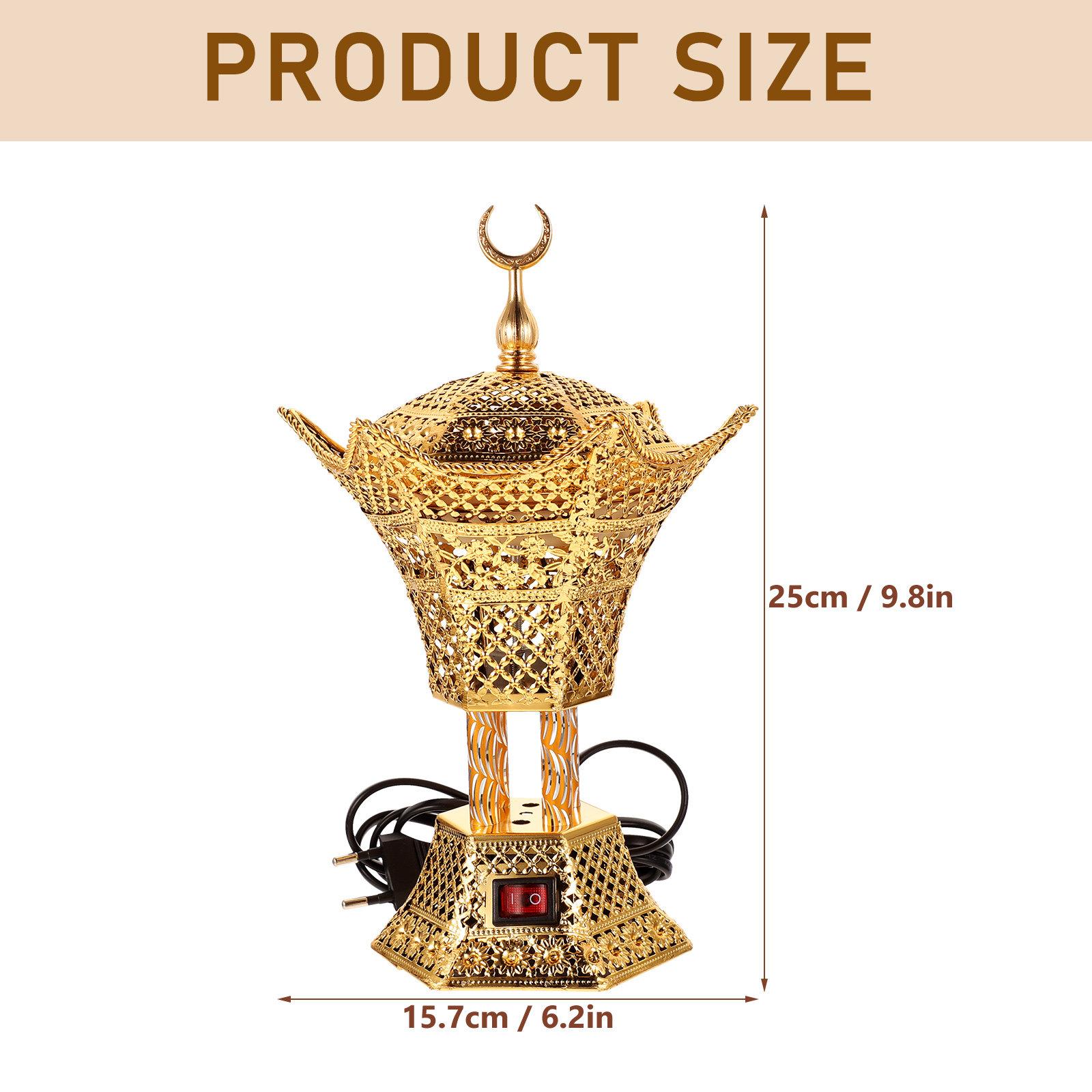 Electric Incense Burner with Eu Plug Desktop Censer for Home Decor Office Study Yoga Room Vintage Aroma Burner Centerpiece