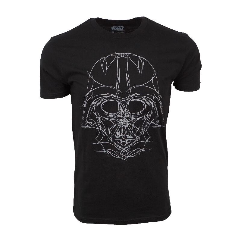 Starwars Unisexs Sketch Face Black T Shirt