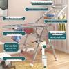 Wing-Shaped Stainless Steel Folding Clothes Rack for Indoor Drying and Storage