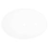 VidaXL Lavabo en Forme Ovale Céramique Blanc Lave-mains Vasque Salle de Bain 140674