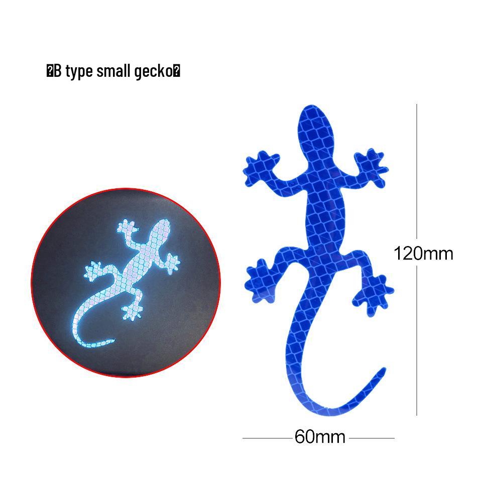 3D Reflective Gecko Car Emblem: Creative Tail Sticker & Scratch Cover