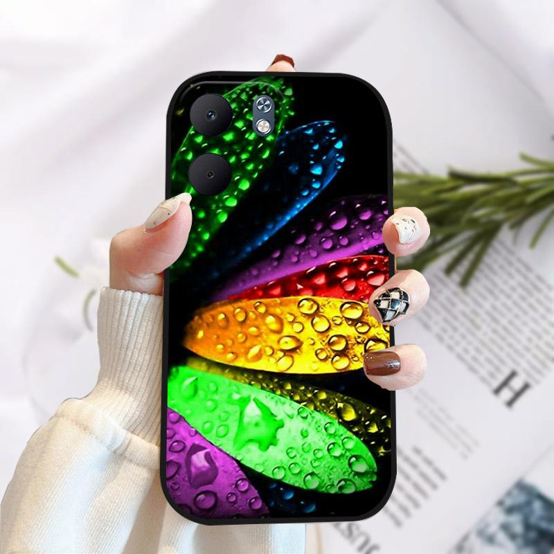 For OPPO A5X Case Fashion Painting Black TPU Soft Silicone Case For OPPO A5X 5G CPH2733 OPPOA5X 4G CPH2725 Back Cover Shell Capa