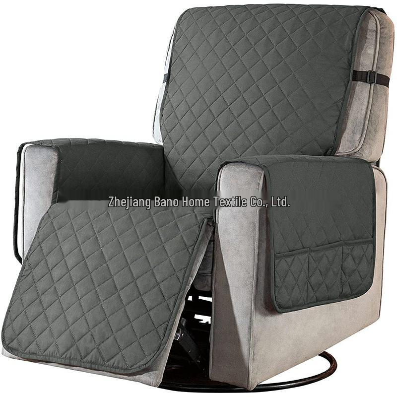 

Waterproof Recliner Sofa Towel: Anti-Dirty Pet Cushion & Solid Color Rocking/Massage Chair Protector Cover. Small темно-сірий