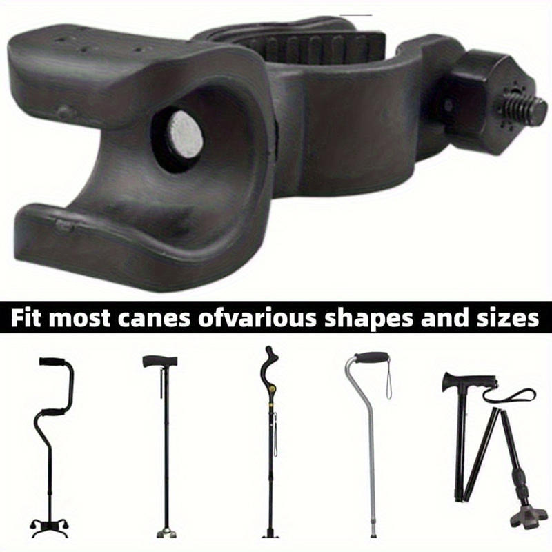Heavy-Duty Wheelchair Crutch Holder 360° Rotating Crutch and Cane Holder with Quick-Release Lock