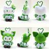 Sanrio Green Hello Kitty Cinnamoroll Melody Kuromi Plush Toy Pendant For Cute Car Ornament And Gift For Kids