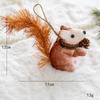 Foam Squirrel Figurine Christmas Tree Simulated Squirrel Pendant Decor White Brown Squirrel for Kid Cute Hanging Xmas Gift Decor