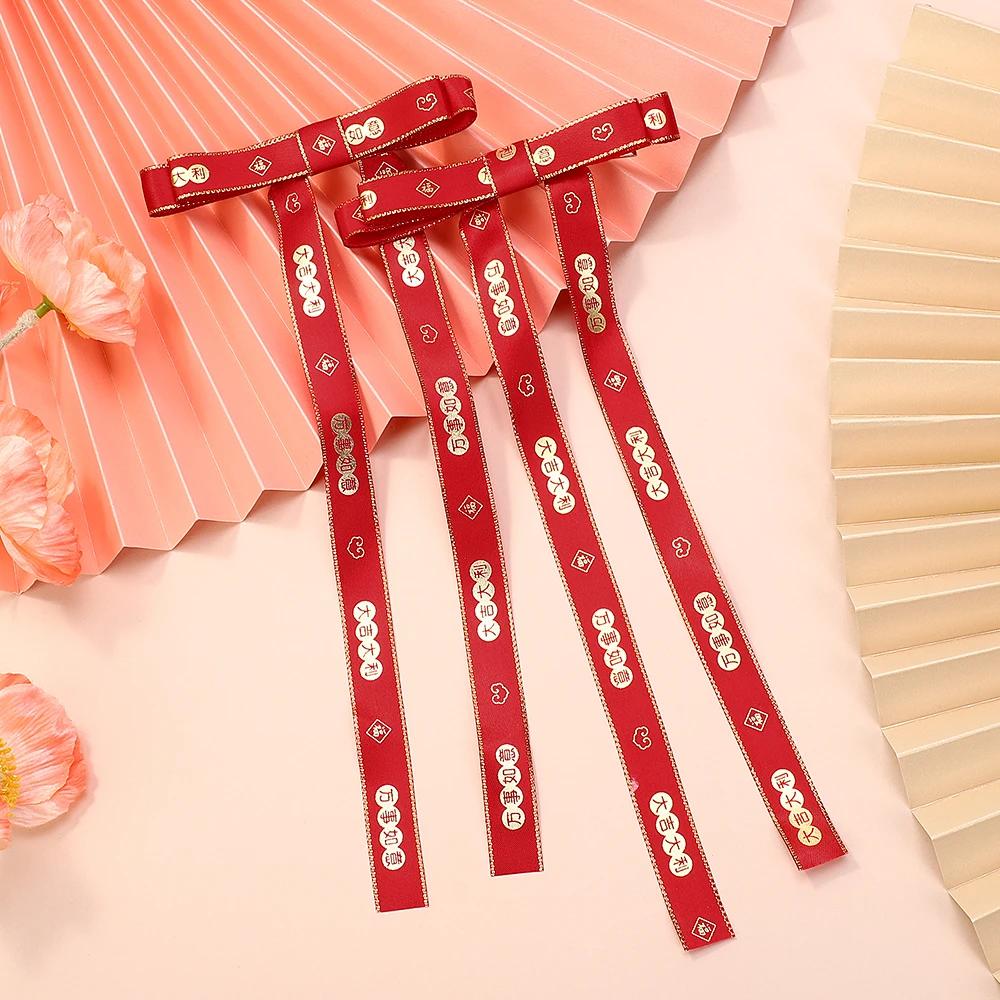 2pcs Long Tassel Ribbon Hairpin Cute Candy Bow Clip for Women Girls Party Gifts Headwear Side Clips Hair Accessories