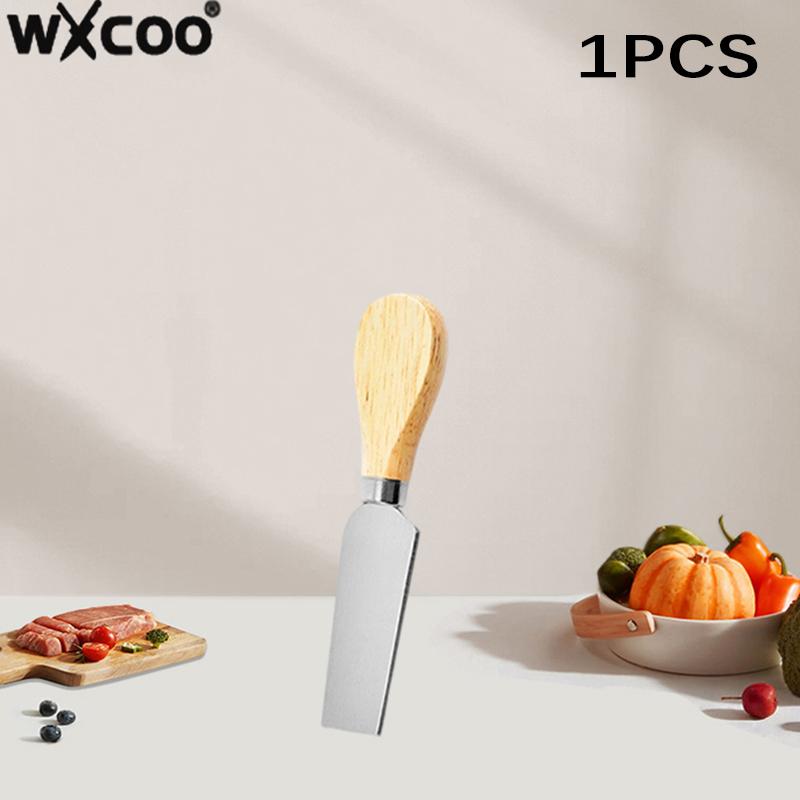 1~6 Stück Käsemesser Set Edelstahl Käseschneider Hobel Holzgriff Butter Brot Gabel Messer Kochen Küchenhelfer