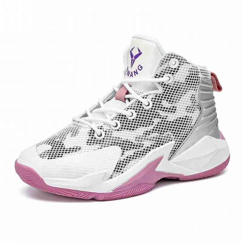 Jinjiang basketball shoes 2025 breathable men's shoes medium top non-slip adolescent boys' sneakers shock-absorbing sports shoes male professional