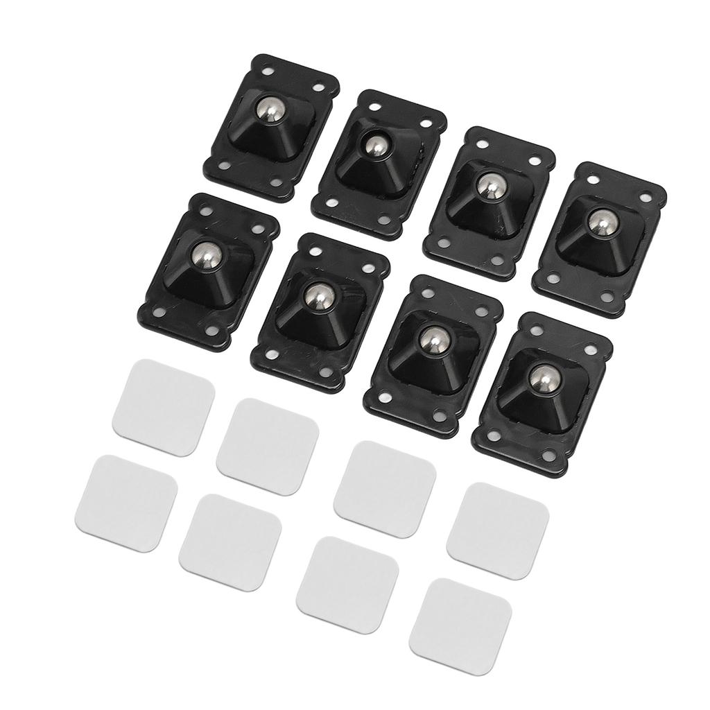 Mini Lenkrollen Klebend 360 Grad Drehung Rollen für Mini Möbel Aufbewahrungsbox Schwarz