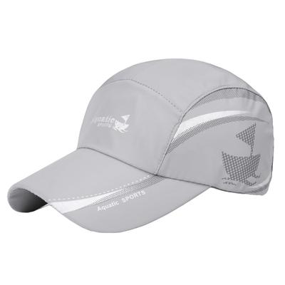 CZA393 [White Fang] Cap, Hat, Sports, Breathable, Casual, Outdoor, Running, Men's, Women's, (Gray)