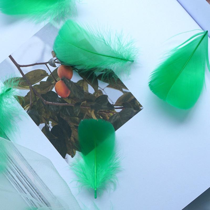 50Pcs Macaron Color Small Feathers 5-8Cm Goose Feather Small Floating Bobo Ball Balloon Filling Decorative Material