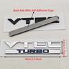 3D VTEC TURBO Emblem Badge Car Rear Trunk Decal Sticker For Honda Civic 10th 11th Accord CRV Fit City Auto Styling Accessories ako256