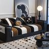 Striped Sofa Cushion, Universal In All Seasons, Non-Slip And Dirt-Resistant Seat Cushion  New Leather Sofa Cover Cover Cloth Towel