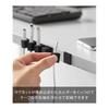 Yamazaki Jitsugyo Tape Magnetic Cable Holder Set of 5 Black W2 x D1.4 x H2cm (per piece) Smart Cable Clip Cord Clip 10194