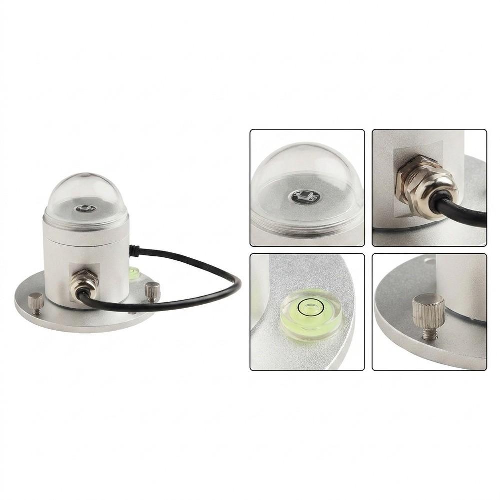 Outdoor Weather Sensor Solar Radiation Sensor RS485 Output Interface Metal Housing Construction Compact Lightweight Build
