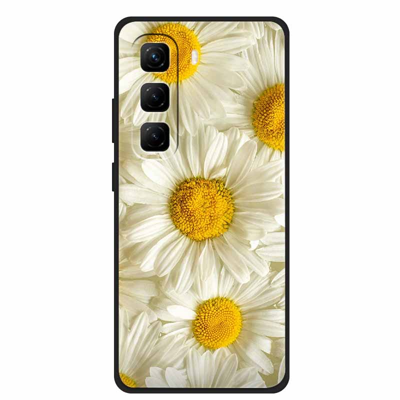 Per Custodia Infinix Hot 50 5G Fiori Morbido Silicone TPU Antiurto Custodie per Telefono per Infinix X6720 Animali Lupo Cool Copertura Protettiva