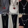 Personalized Zircon Heavy Industry Sweater Necklace Women's Autumn Light Luxury Niche High-end Accessories Fashion Sweet and Cool Sweater Chain