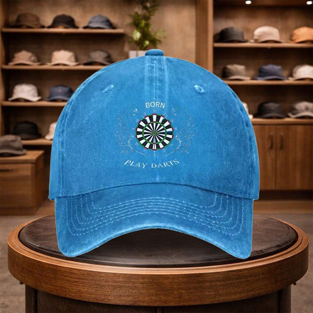 Une Casquette de Baseball Élégante avec un Imprimé Fléchettes Parfaite pour les Sorties Décontractées Ce Chapeau à Visière Plate Réglable Convient à Toutes les Saisons A