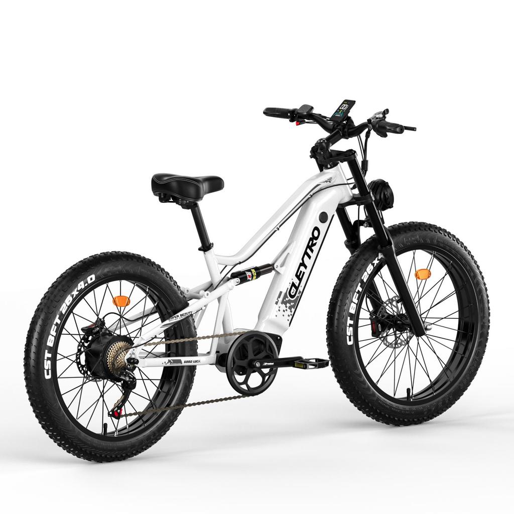 Bicicletta Elettrica Cleytro ES7 con Doppia Sospensione, Batteria 48V 18AH, Cambio Shimano a 7 Velocità, Freni a Disco Idraulici