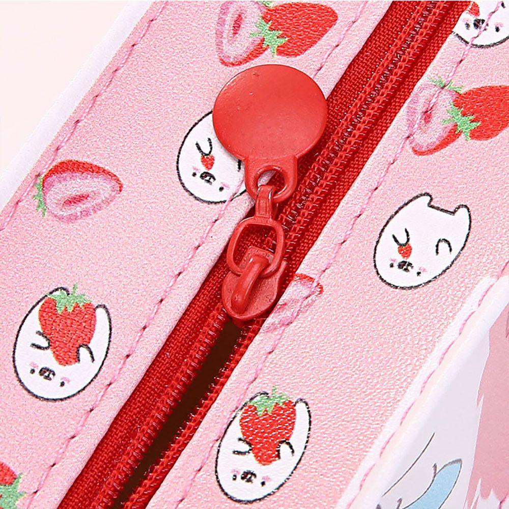 PU Leather Waterproof School Stationery Office Supply Cartoon Morning Milk Pen Bag Pencil Case Pencil Box Fruit Milk Carton