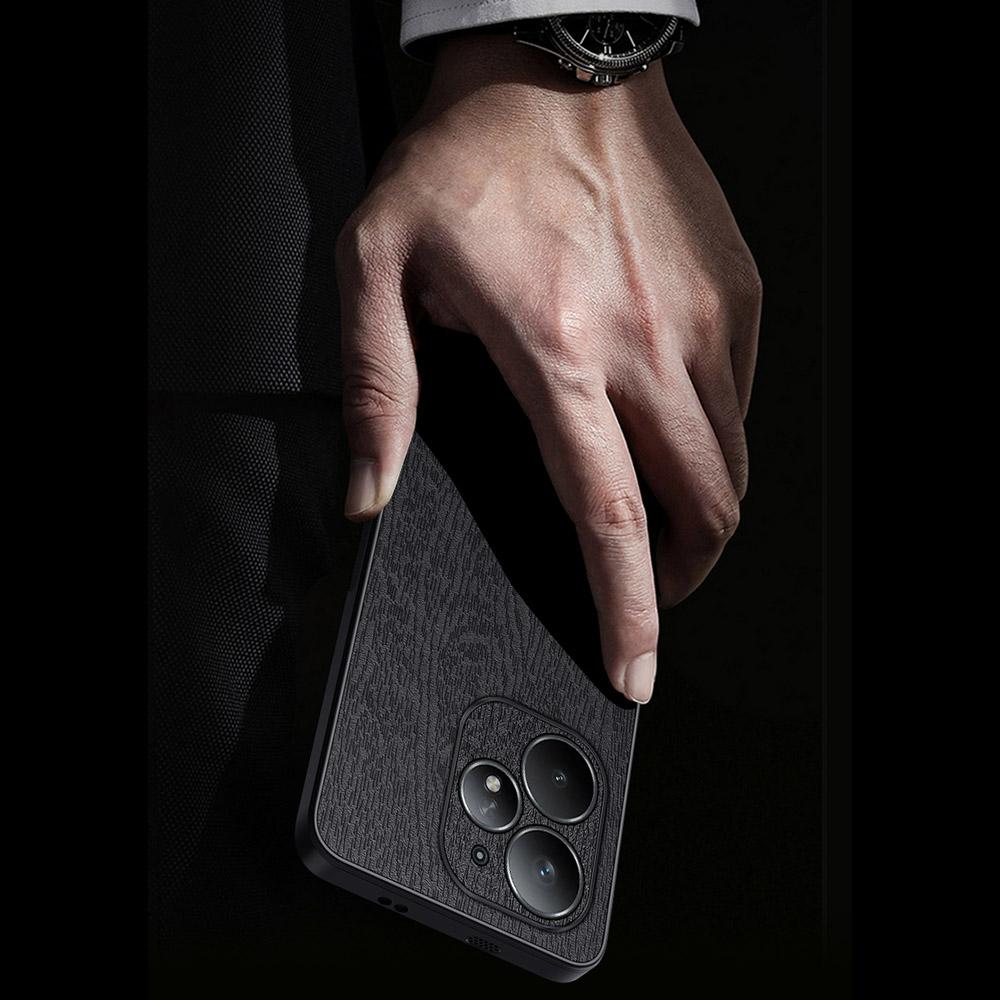 For Realme Neo7 Turbo 5G Case Wood Texture PU Leather Coated PC TPU Phone Cover