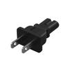 US 2 Prong Power Cord Power Plugs,2Pin Male to IEC320 C5/C7 Female Laptop Power Conversion Plugs