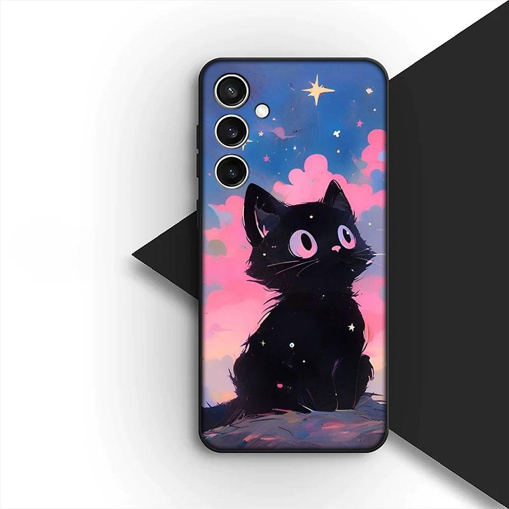 Phone Cover for Huawei P30 P20 Mate 20 Lite Pro Y7 Y6P Y7A 2019 Nova 5T 3I Funda Casing Soft Case Cartoon Cat Meow Kitten