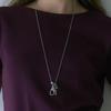 Carabiner Multi Charm Long Necklace_PM26N009SS