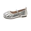Summer New Small Leather Shoes New Shallow Mouth Mary Jane Round Toe Cute Comfortable Low Heel Shoes