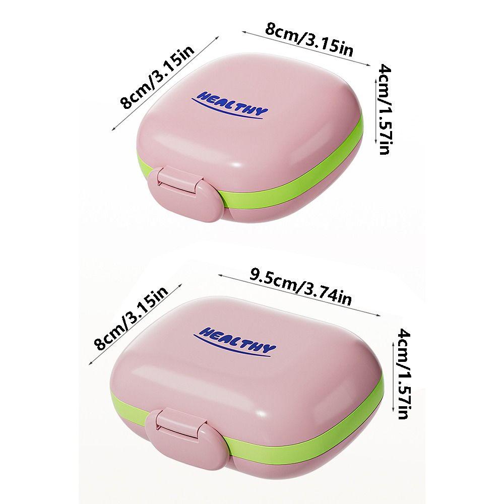 Moisture-Proof Portable Pill Box 7 Compartment Dustproof Medicine Organizer Food Grade Compact Travel Pill Dispenser