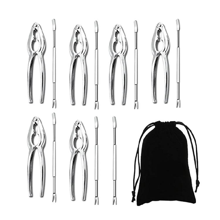 Complete Steel Seafood Tool Set Shellfish Crackers Forks Picks for Home Parties Beach BBQs Camping Crabs Lobsters Feasts