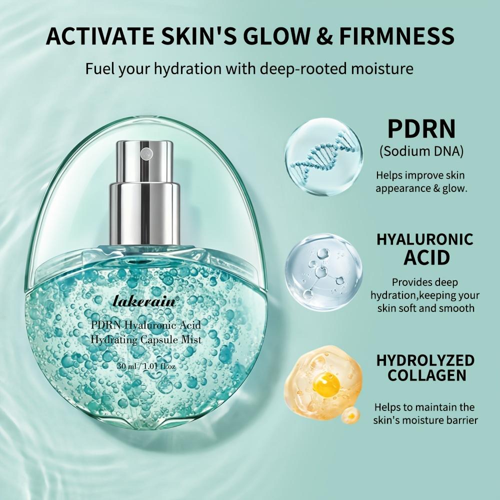 PDRN Collagen Glow Facial Serum Spray Deep Moisturizing Lasting Hydrating Quickly Absorbs Facial Mist Firming Korean Skincare