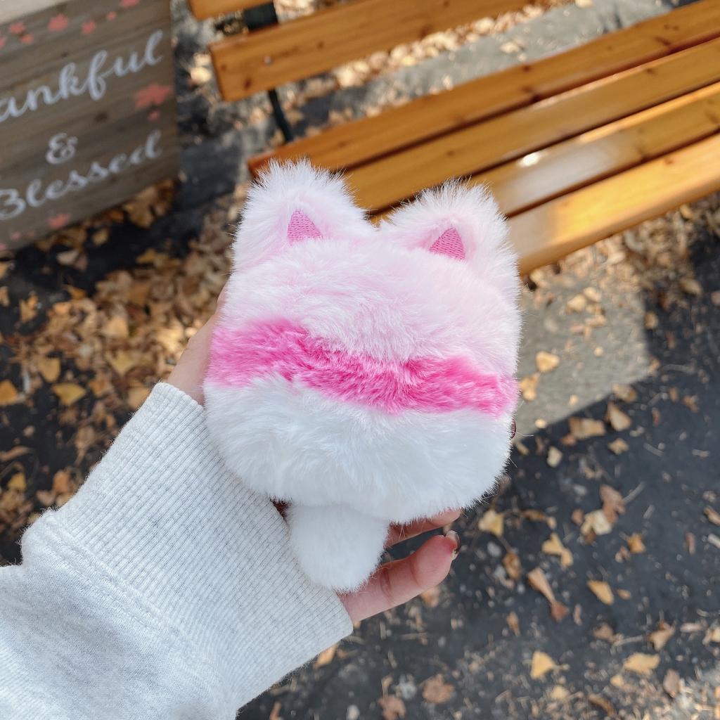 Plush Pink Color Matching Cat for Apple AirPods Pro3 Generation Earphone Case Airpods4/3/2