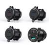 USB 3.0 Quick Car Charge Charger Socket LED Voltmeter Switch For Car Marine ATV