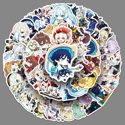 50 Q-Version von Genshin Impact Graffiti-Aufkleber Cartoon Niedlich Spiel Guka Dekoration Laptop DIY Kreative Aufkleber
