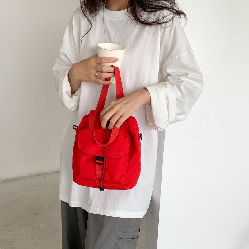 Nylon Cloth Small Tote Bag Women's Trend New Handbag Versatile Casual Drawstring Shoulder Messenger Bag