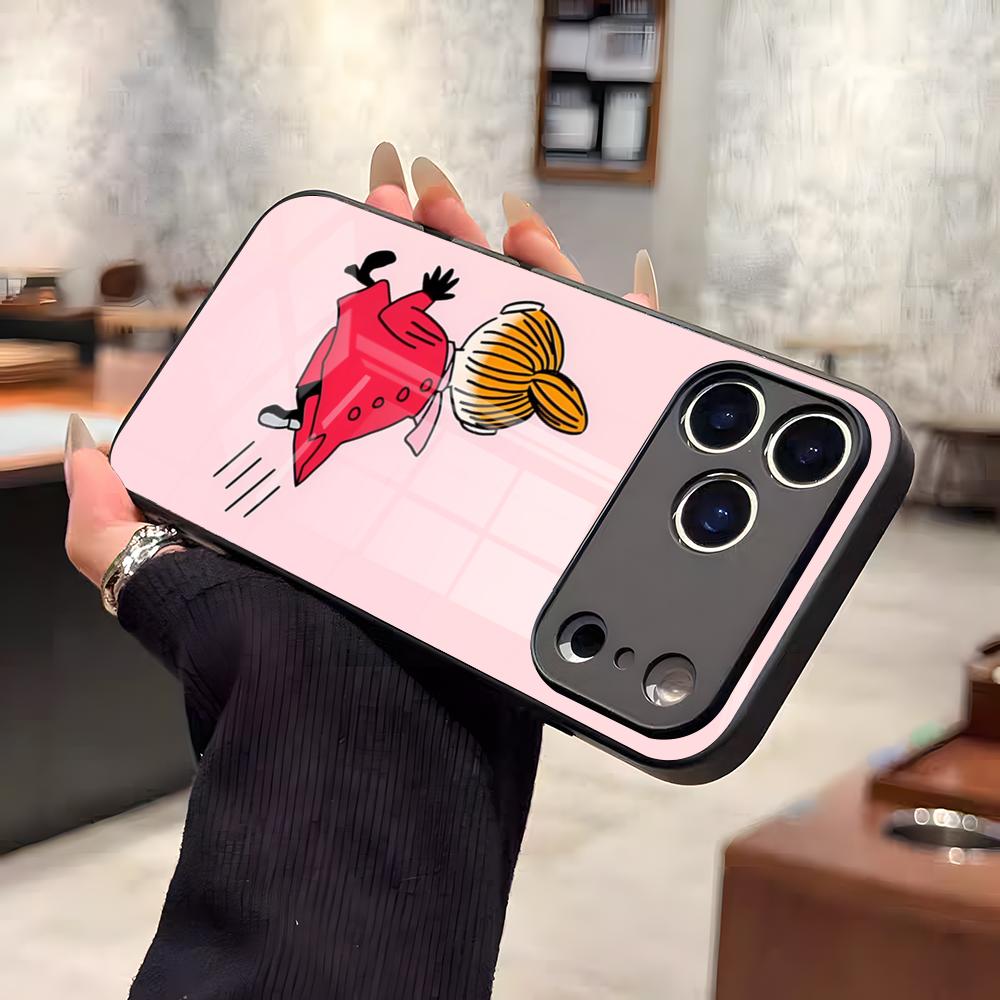 Anime L-LittleS M-My Phone Case For IPhone 17 Air 16 E Pro Max 15 14 13 Mini 12 Pro 11 Max Plus Black Glass Cover