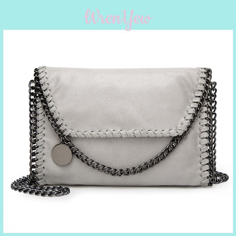Chic Fashion Women Message Zipper Portable Chains Casual Style Soft Handbags