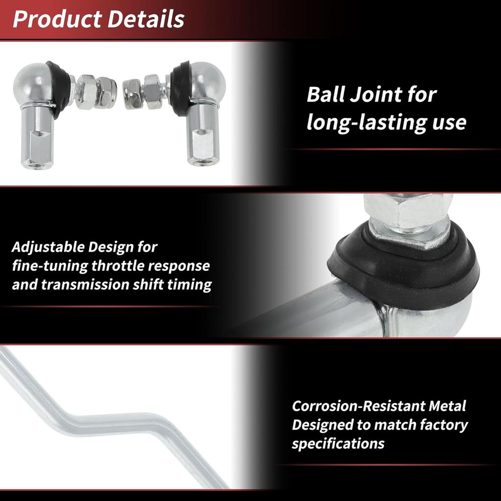 No.3932317/5011849AB/3915103/3915104 Throttle Linkage Rod Kit for Dodge for Ram 2500 3500 1994-1998 for Cummins P7100 P-Pumps Accelerator Linkage Rod