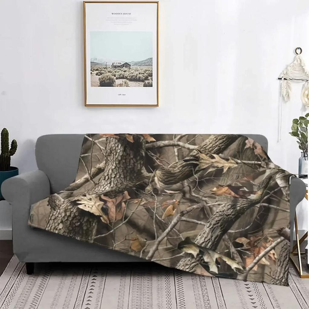 Coperta Mimetica Real Tree Camo in Flanella per Tutte le Stagioni Militare Popolare Calda Plaid per Letto Divano Biancheria da Letto Plaid Misura King Size