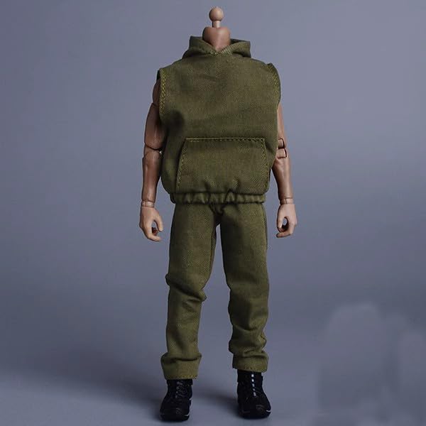 

1/12 Sleeveless hoodie, long pants set, sports suit (head and body not included)