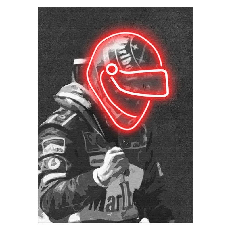 Racer Poster Motorsport Fan Gift Canvas Wall Art Poster and Prints Modern Abstract Art Painting Wall Picture for Home Room Decor