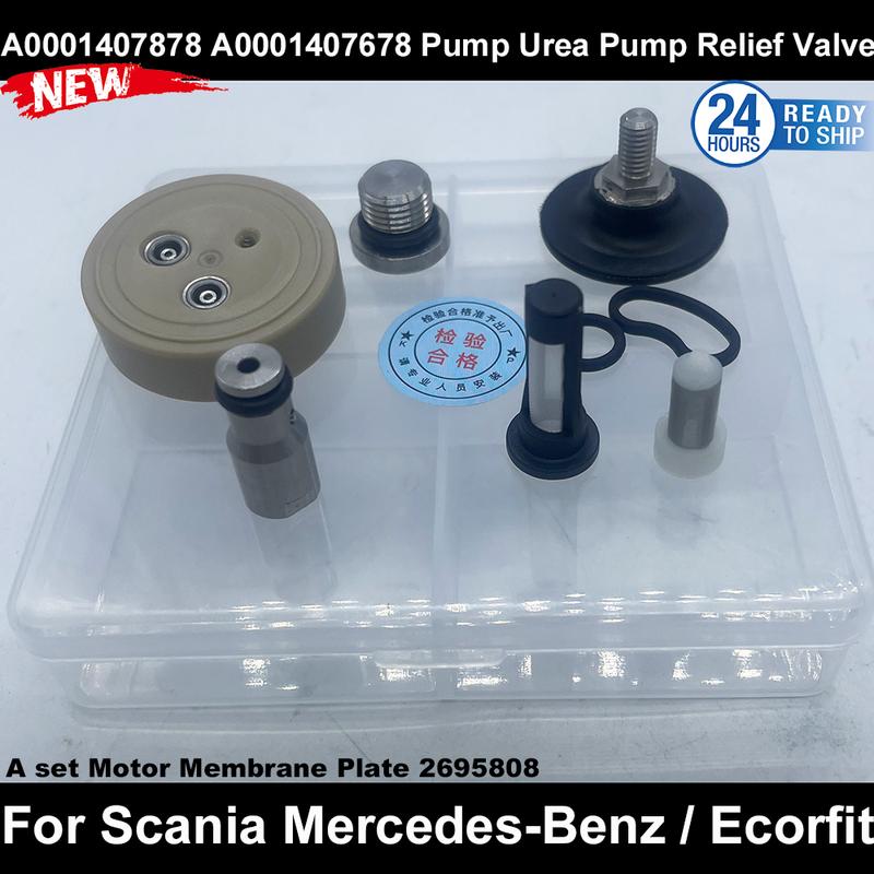 1 Set A0001407878 A0001407678 For Scania Mercedes-Benz / Ecorfit ADblue Pump Urea Pump Relief Valve/Motor Membrane Plate 2695808